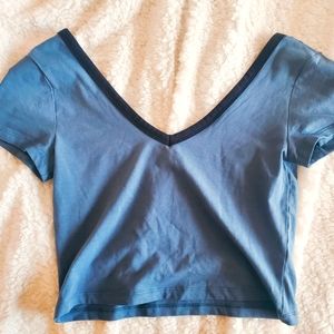 PACSUN WIDE VNECK CROP TOP💠